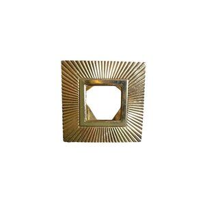 Vintage Square Gold ToneTexture Dress Clip Scarf Vintage 1.5”